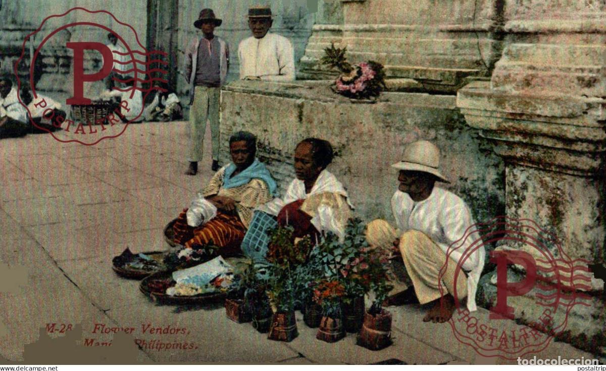 Postales: FILIPINAS. PHILIPPINES. MANILA, FLOWER VENDORS.