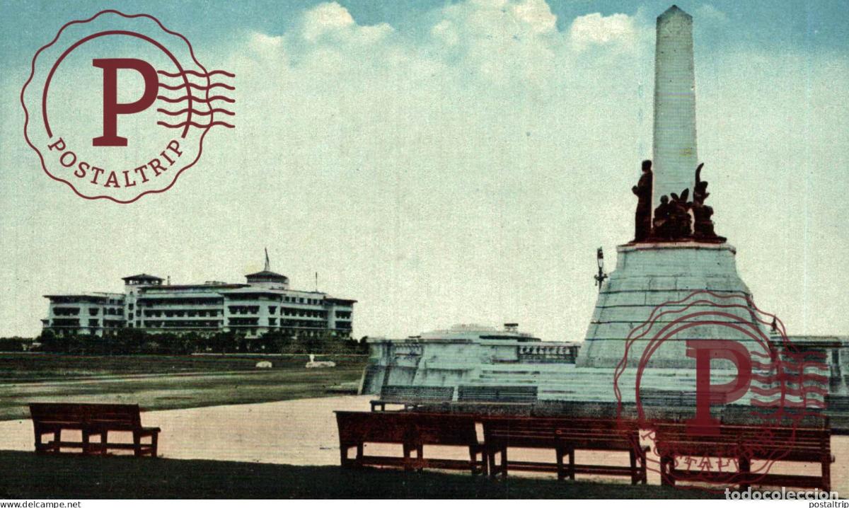 Postales: FILIPINAS. PHILIPPINES. Luneta Manila Hotel Rizal Monument