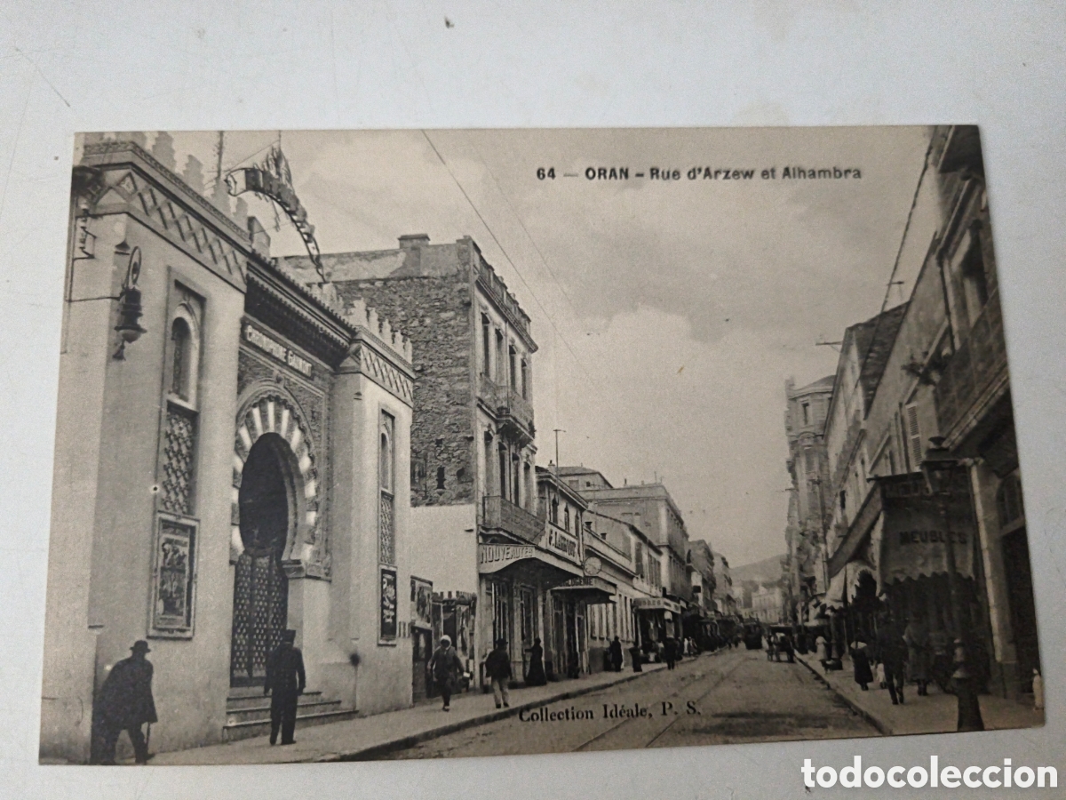 Cartoline: Postal Or&aacute;n. Rue d'Arzew et Alhambra