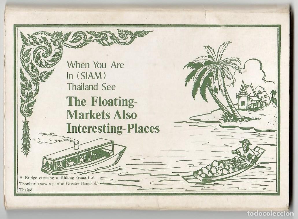Cartes Postales: Antiguo block de 12 postales de Tailandia - When you are in ( Siam ) Thailand See The Floating Mar..
