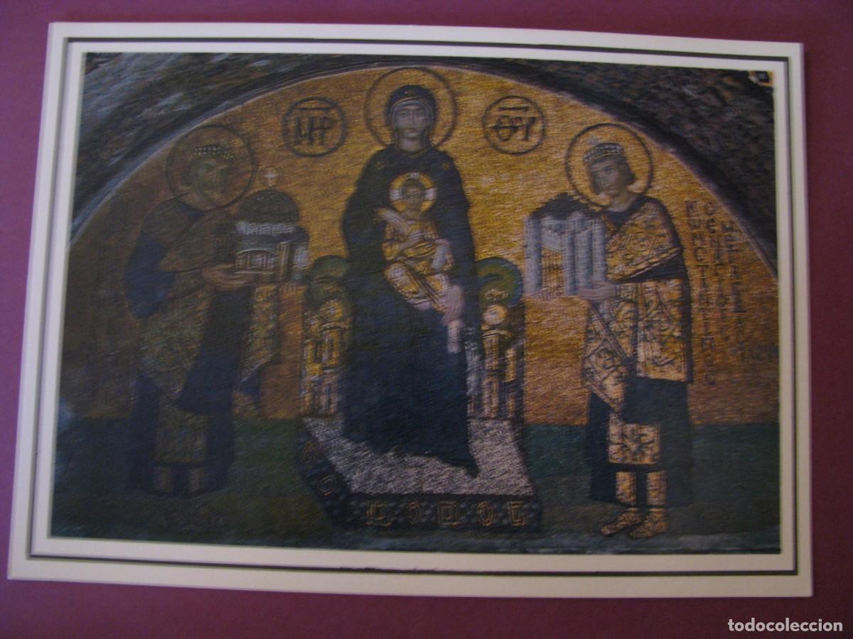 Cartes Postales: POSTAL DE TURQUIA. ESTAMBUL. SANTA SOFIA, MOSAICO VIRGEN CONSTANTINO JUSTINIANO