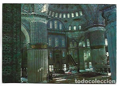 Postales: SULTANAHMET CAMII, INTERIOR OF BLUE MOSQUE.- ISTANBUL IN SAHESERLERI.- TURQUIA