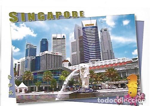 Postales: MERLION PARK, FULLERTON SQUARE.- SINGAPORE