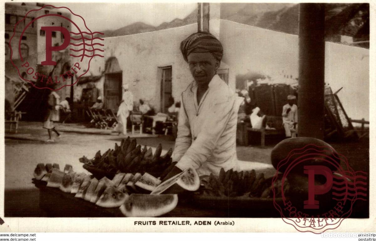 Postales: YEMEN. ADEN. FRUITS RETAILER