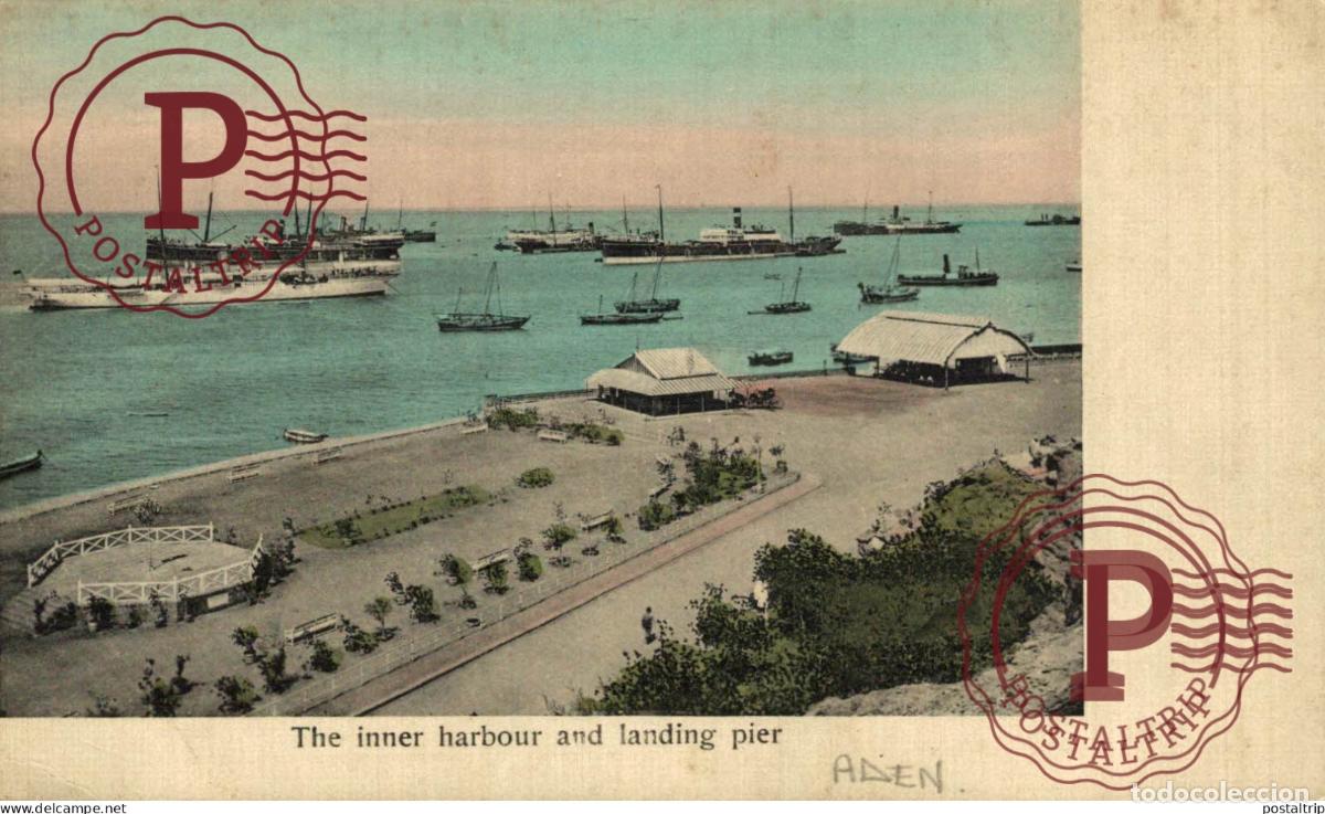 Postales: YEMEN. Aden - Steamer Point - The Inner Harbour and Landing Pier