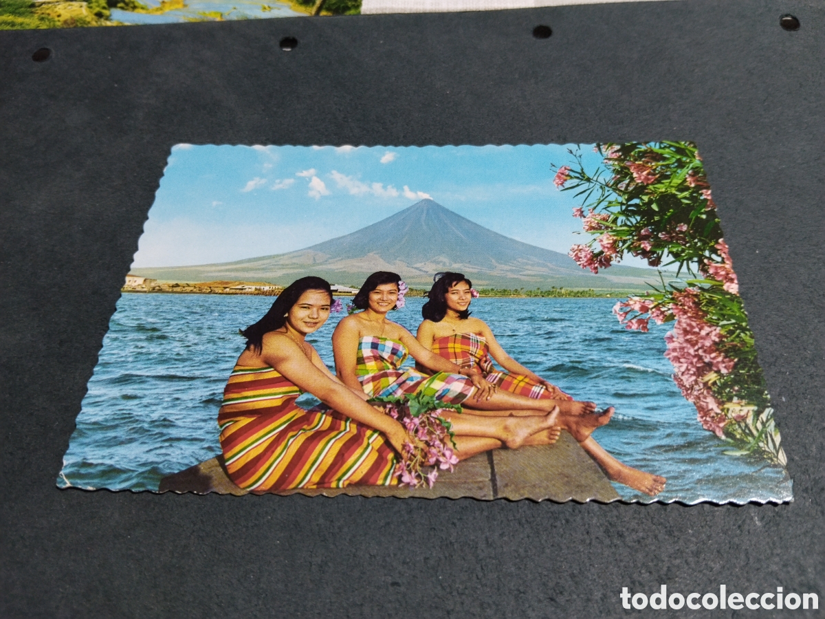 Postales: Postal volc&aacute;n,chicas Filipinas