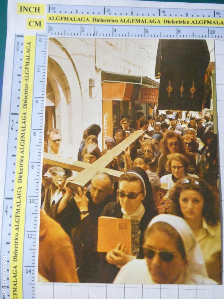 Postales: POSTAL DE ISRAEL. JERUSALEN JERUSALEM. PROCESI&Oacute;N VIA CRUCIS VIA DOLOROSA. 428