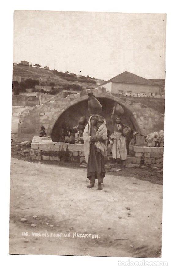 Postales: TARJETA POSTAL VIRGIN'S FOUNTAIN NAZARETH. N&ordm; 116. A&Ntilde;O 1924