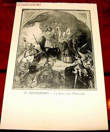 Postais: ANTIGUA POSTAL DE COVADONGA - LA JURA POR MADRAZO