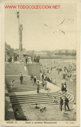 Postales: PRECIOSA POSTAL DE GIJON - Foto 1