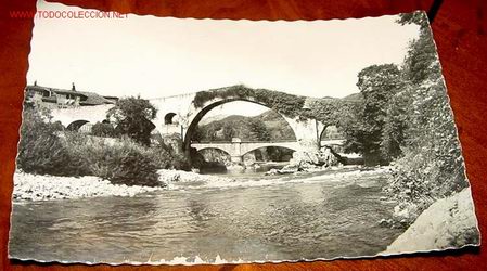 Postcards: ANTIGUA POSTAL DE CANGAS DE ONIS (ASTURIAS) - PUENTE ROMANO - ED. GARRABELLA