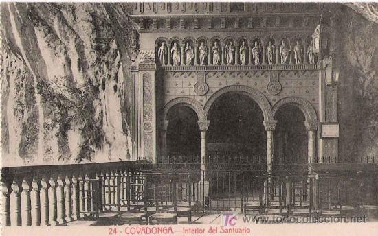Postales: Postal Covadonga, interior del Santuario - Foto 1