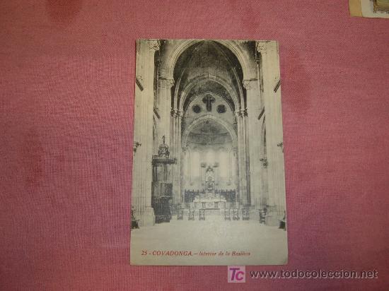 Postcards: COVADONGA INTERIOR DE LA BASILICA COLEC V ERO