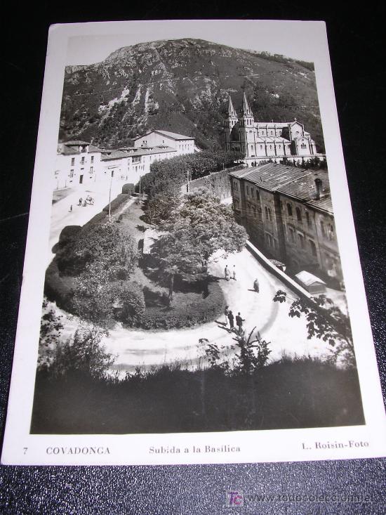 Postales: 7 COVADONGA, SUBIDA A LA BASILICA, L.ROISIN - Foto 1
