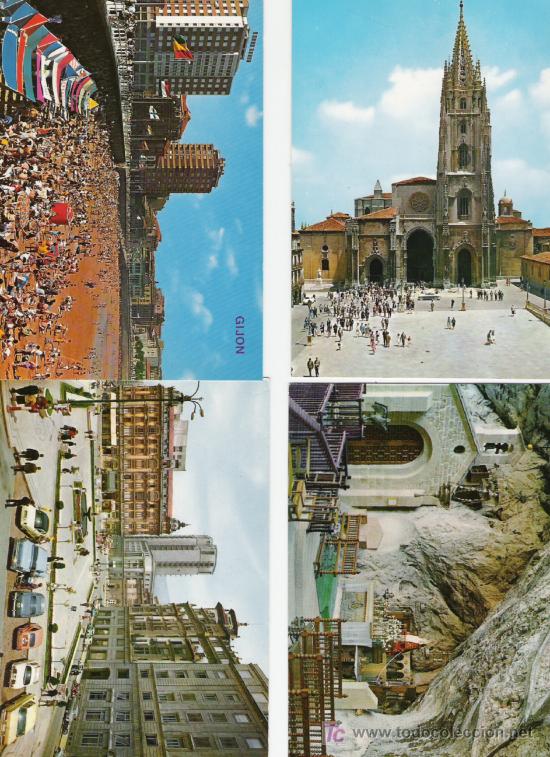 Cartoline: BONITO LOTE DE 4 POSTALES DE ASTURIAS