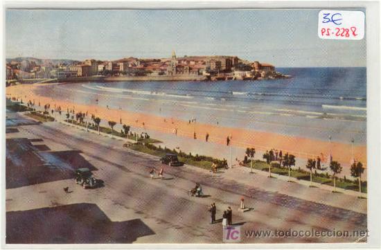 Postales: (PS-2288)POSTAL DE GIJON-PASEO DE LA PLAYA - Foto 1