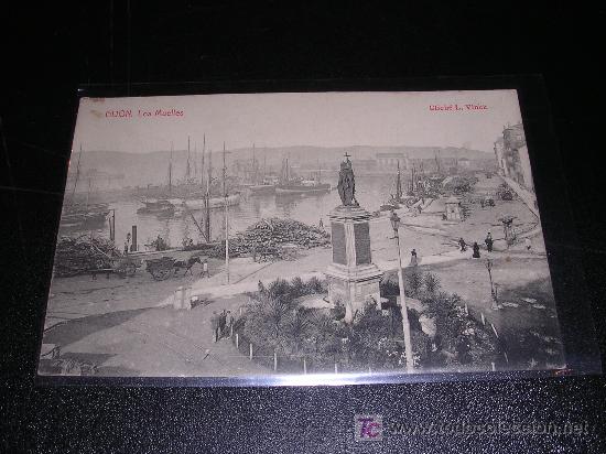 Postcards: GIJON, LOS MUELLES, CLICHE L.VINCK