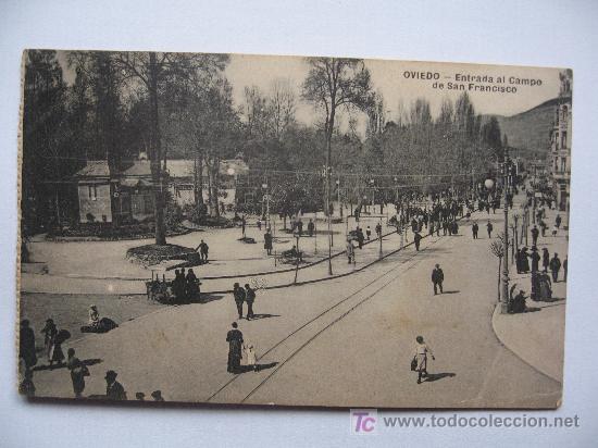 Postcards: OVIEDO-  ENTRADA AL CAMPO DE SAN FRANCISCO   - ANIMADA