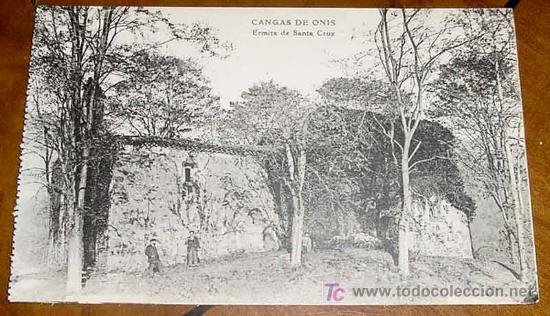 Postcards: ANTIGUA POSTAL DE CANGAS DE ONIS - ASTURIAS - ERMITA DE SANTA CRUZ - ED. PARIS - NO CIRCULADA.