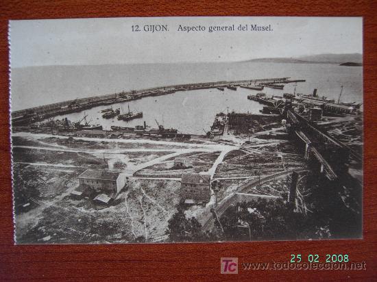 Postales: GIJON - ASPECTO GENERAL DEL MUSEL - Foto 1