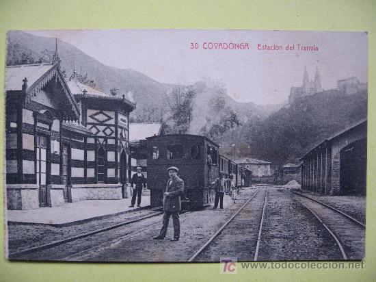 Postales: COVADONGA - ESTACION DEL TRANVIA - SIN CIRCULAR - Foto 1