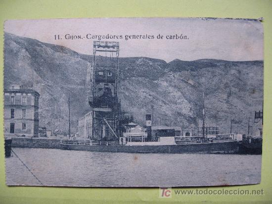 Postales: GIJON - CARGADORES GENERALES DE CARBON - Foto 1