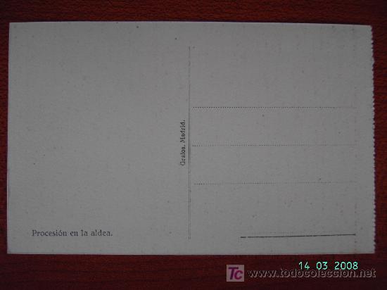 Postales: GIJ&Oacute;N - PROCESI&Oacute;N EN LA ALDEA - Foto 2