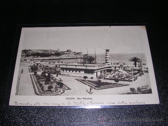 Postales: GIJON , BAR NAUTICO - Foto 1