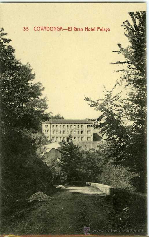 Postcards: POSTAL COVADONGA EL GRAN HOTEL PELAYO