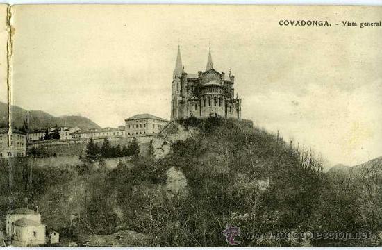 Postcards: POSTAL DOBLE COVADONGA VISTA GENERAL