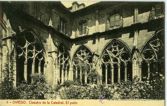 Postales: POSTAL OVIEDO CLAUSTRO DE LA CATEDRAL - Foto 1