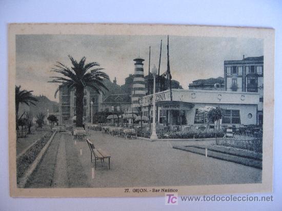 Postales: GIJON -  BAR NAUTICO - Foto 1