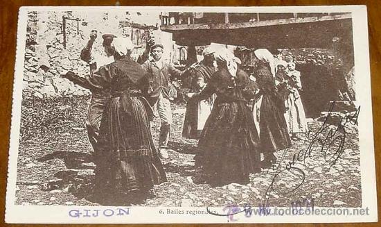 Cartoline: ANTIGUA POSTAL DE GIJON - ASTURIAS - BAILES REGIONALES - N. 6 - NO CIRCULADA - ESCRITA EL 9 DE MAYO