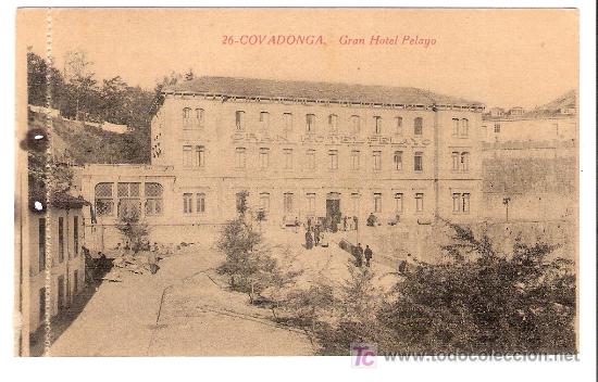 Cartoline: TARJETA POSTAL DE COVADONGA. N&ordm; 26. GRAN HOTEL PELAYO. COLEC. V. ERO.