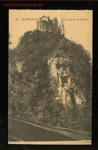 Postkarten: TARJETA POSTAL N&ordm;36 DE COVADONGA - LA PE&Ntilde;A DE LA BASILICA