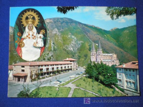 Postales: POSTAL DE COVADONGA -  BAS&Iacute;LICA Y VIRGEN - Foto 1