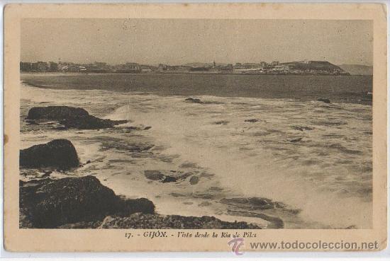 Cartoline: POSTAL DE GIJON VISTA DESDE LA RIA DE PILES