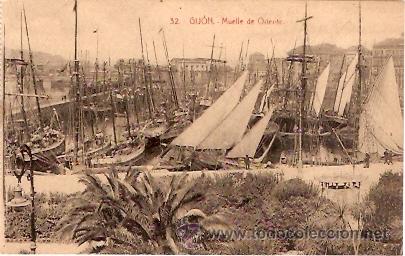 Postales: POSTAL GIJON MUELLE DE ORIENTE - Foto 1