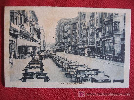 Cartoline: GIJON - PLAZA DEL GENERALISIMO Y CALLE SAN BERNARDO