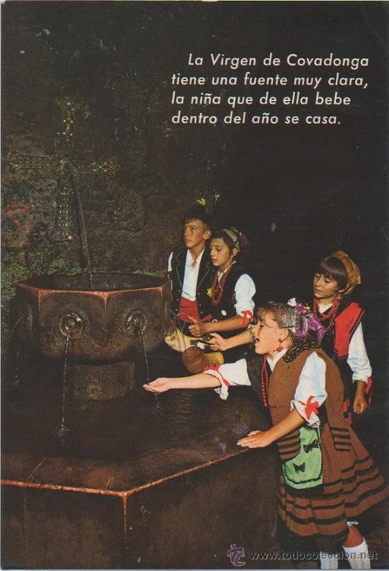 Postkarten: TARJETA POSTAL COVADONGA FUENTE ASTURIAS