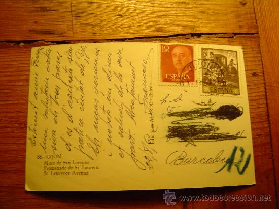 Postales: Bonita postal de Gijon - Foto 2
