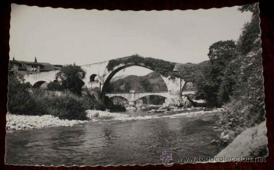 Postais: ANTIGUA FOTO POSTAL DE CANGAS DE ONIS - PUENTO ROMANO - ASTURIAS - ED. GARCIA GARRABELLA - NO CIRCUL