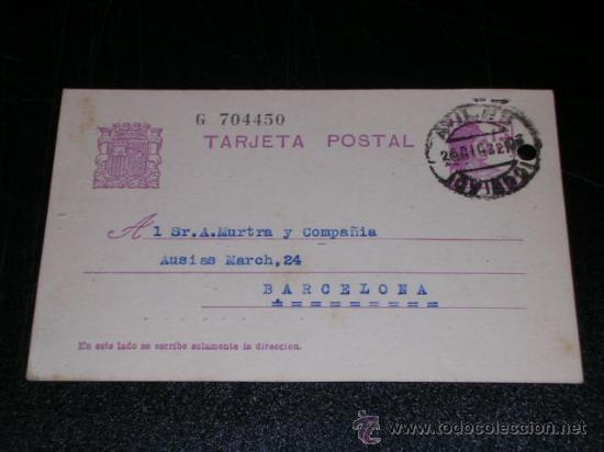 Postales: ENTERO POSTAL - AVILES 1932 - Foto 1