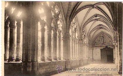 Postales: POSTAL OVIEDO CLAUSTRO DE LA CATEDRAL - Foto 1