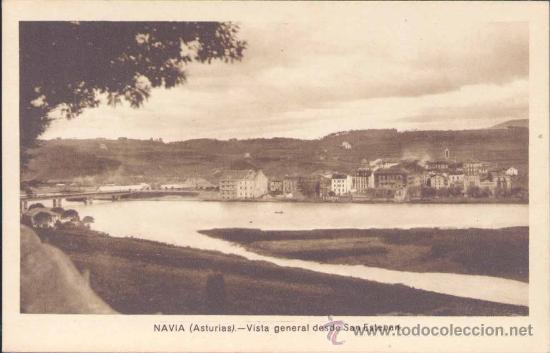 Postcards: NAVIA(ASTURIAS).-VISTA GENERAL DESDE SAN ESTEBAN