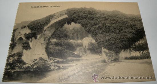 Postcards: ANTIGUA POSTAL DE CANGAS DE ONIS - EL PUENTE - HAUSER Y MENET - NO CIRCULADA
