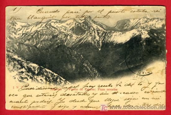 Postais: PUERTO DE PAJARES, ASTURIAS, PICOS NEVADOS,   P34028