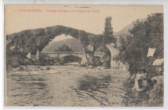 Postcards: TARJETA POSTAL DE COVADONGA PUENTE ROMANO DE CANGAS DE ONIS ASTURIAS