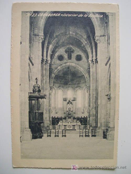 Postcards: Postal Antigua : COVADONGA - Interior de la Bas&iacute;lica. n&ordm; 23 Colec V.Ero
