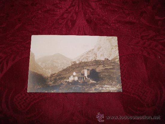 Postcards: Postal fotografica Liebana yglesia de Leve&ntilde;a,tampon Alvaro Fernandez-fotografo